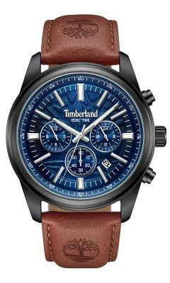 Timberland Mens Northbridge Collection Dual Time Watch Brown