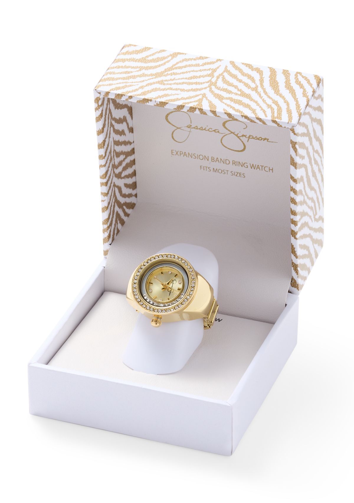 Crystal Pavé Ring Watch