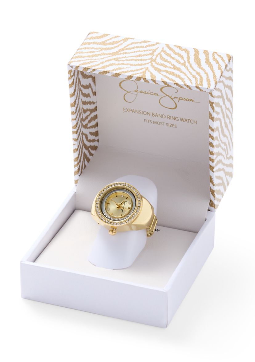 Crystal Pavé Ring Watch