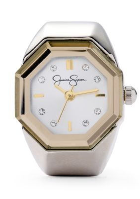 Jessica Simpson Women's Octagon Ring Watch