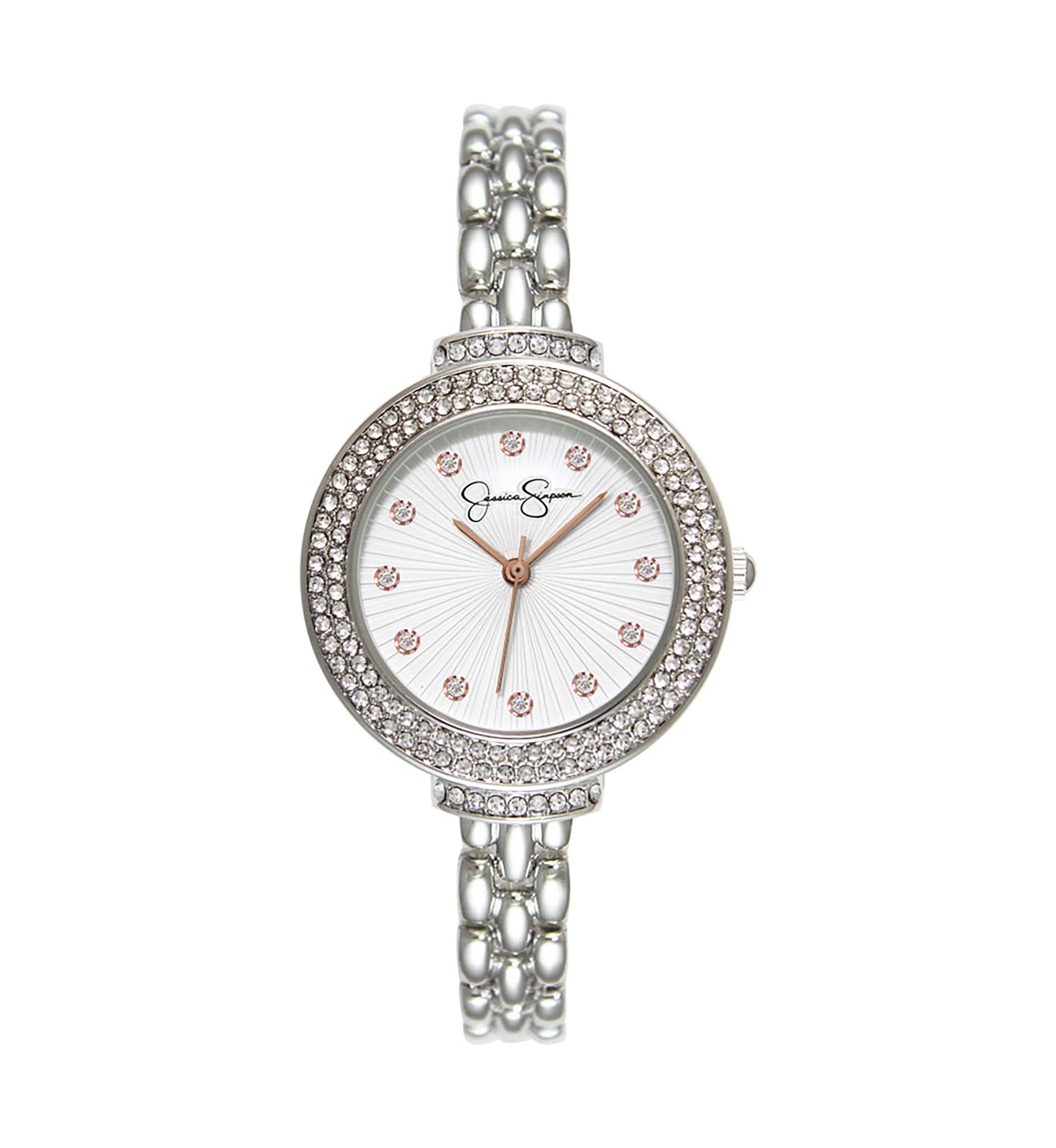 Crystal Bezel Skinny Bracelet Watch
