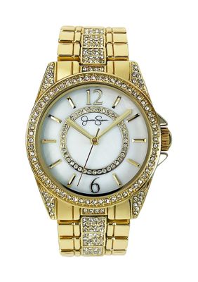 マリア7975です。 Jessica Simpson Gold Tone Mother of Pearl Dial Bracelet