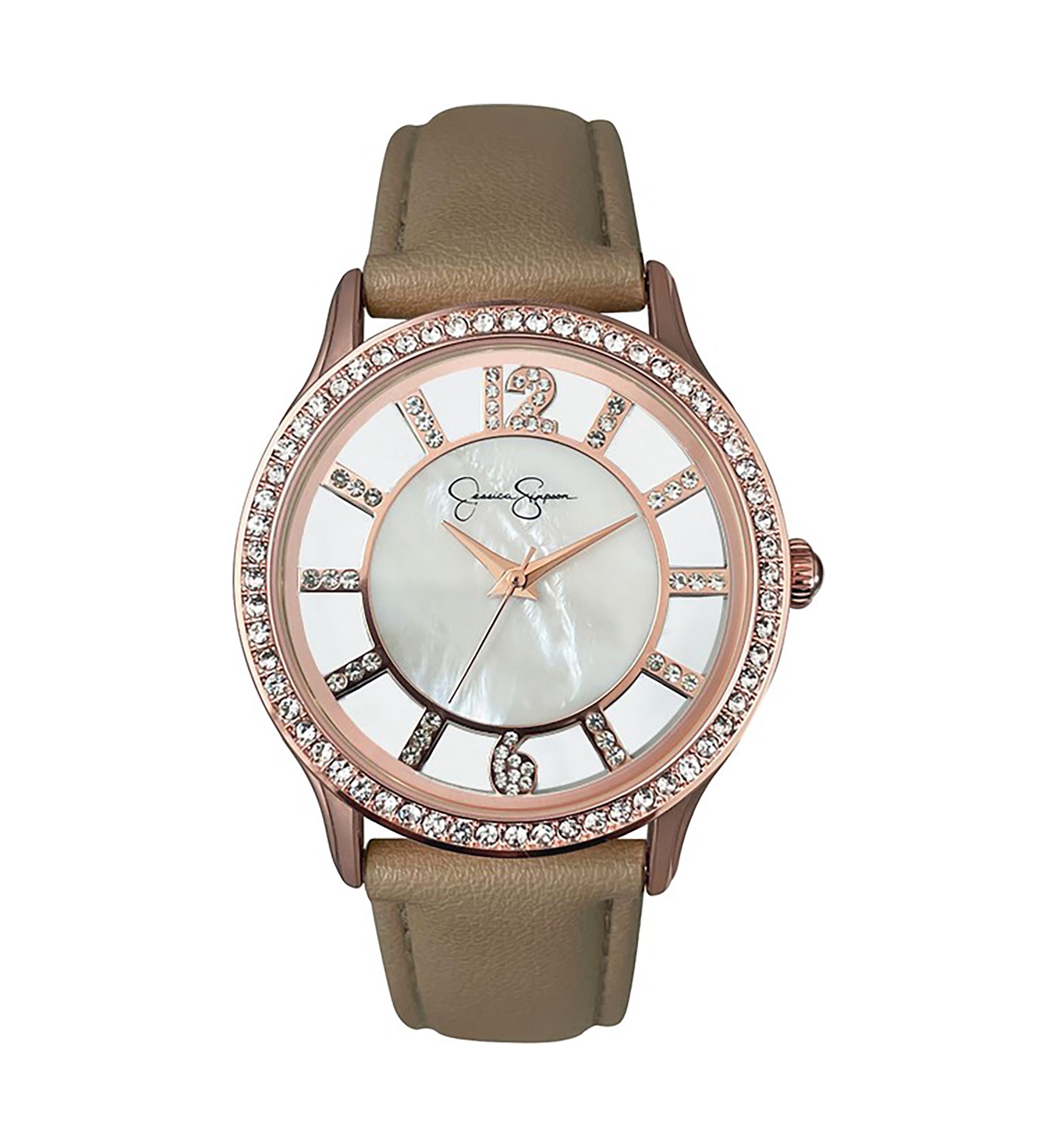 Rose Gold See Through Mother of Pearl Strap Watch