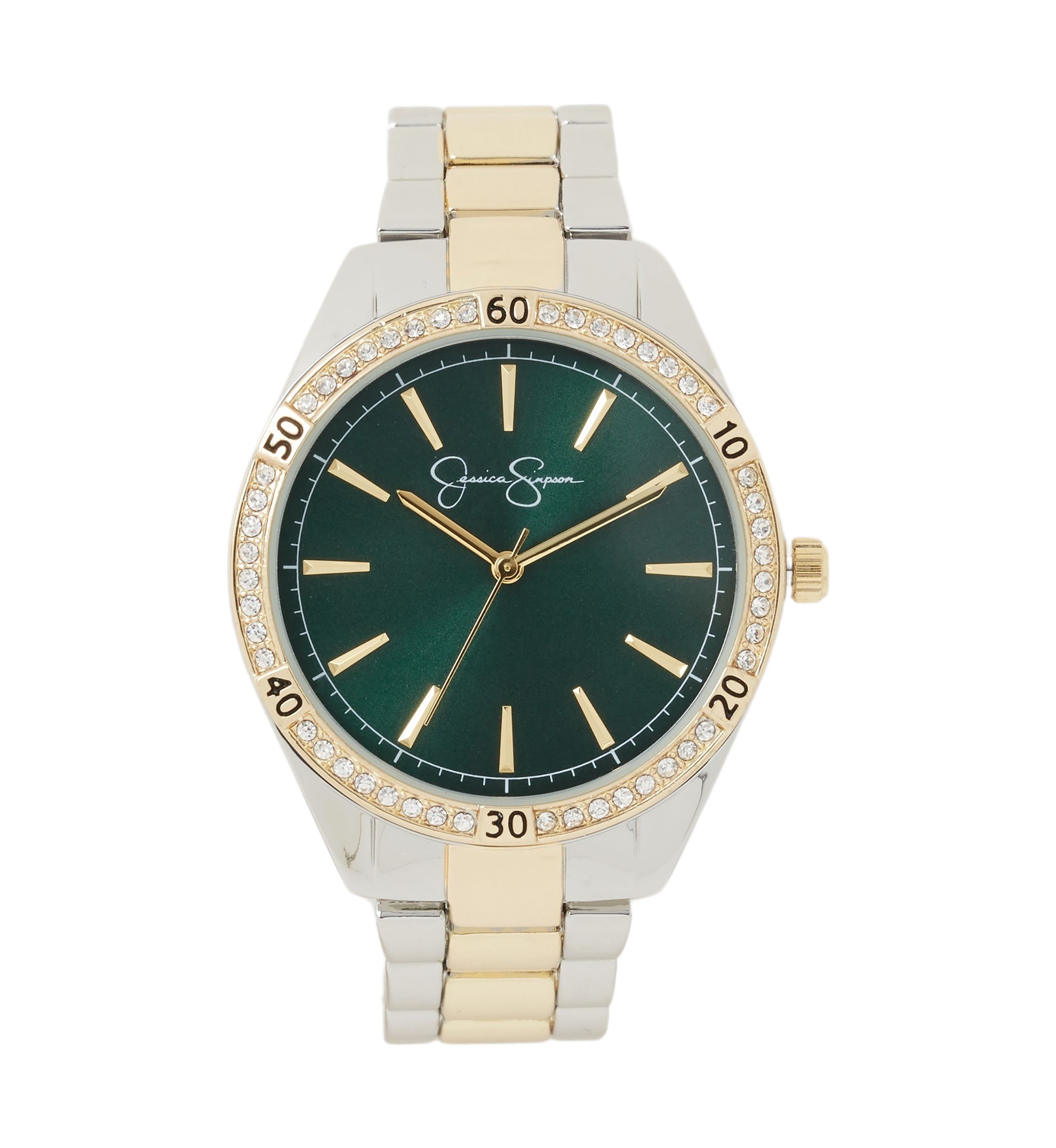 Gold Oval Diamond Strap Watch