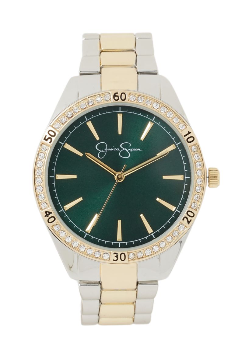 Gold Oval Diamond Strap Watch