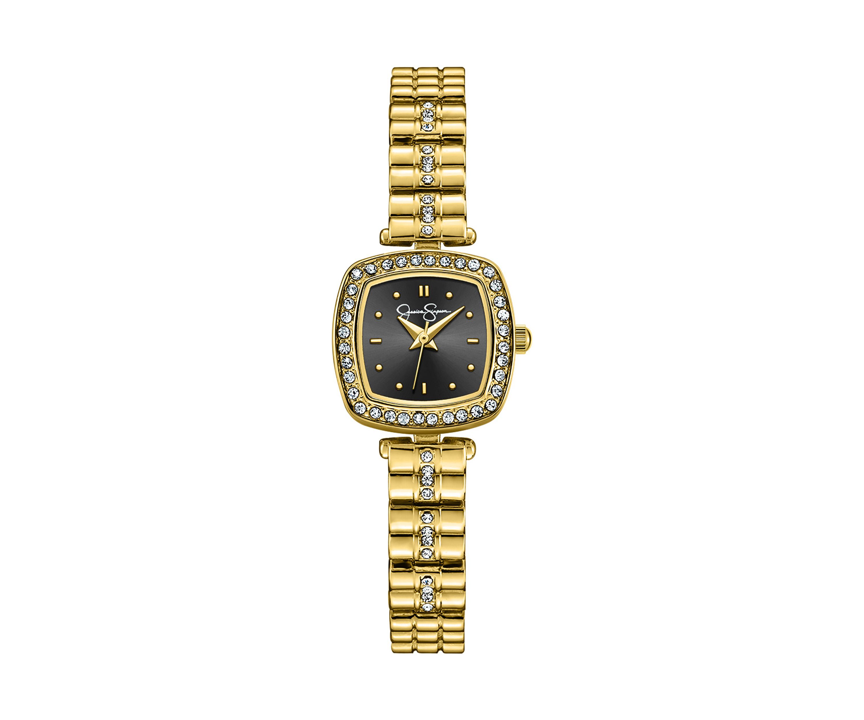 Gold Tone Crystal Bracelet Watch