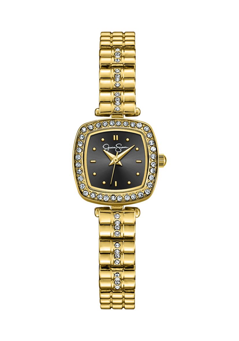 Gold Tone Crystal Bracelet Watch