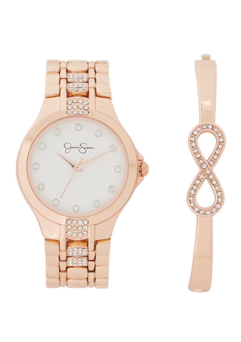 Crystal Watch and Infinity Bracelet set 