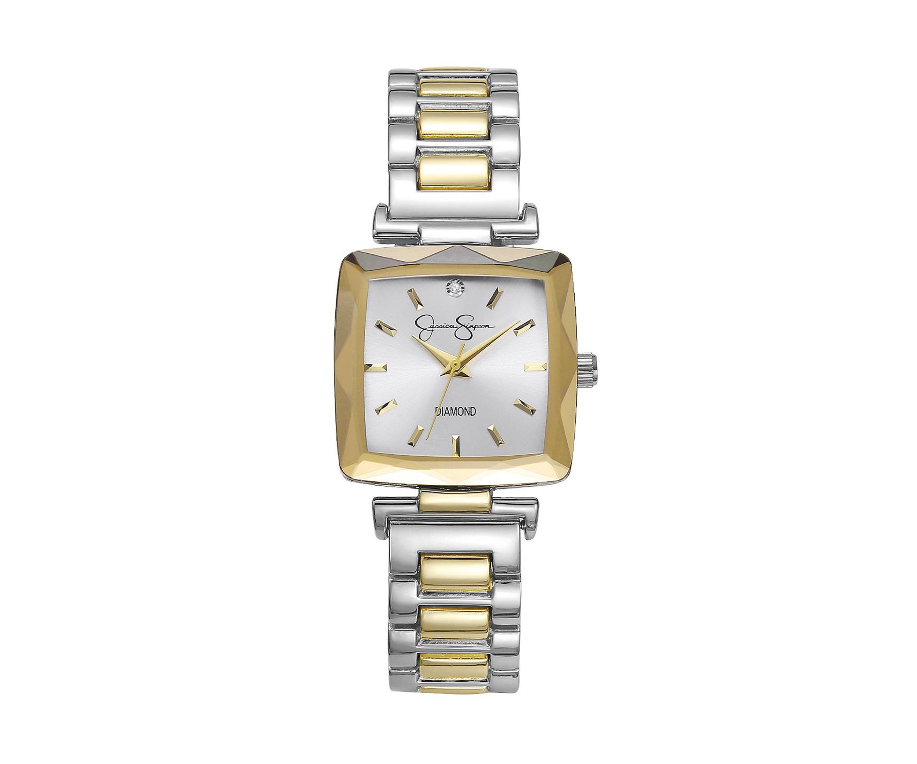 Two Tone Faceted Bezel Watch