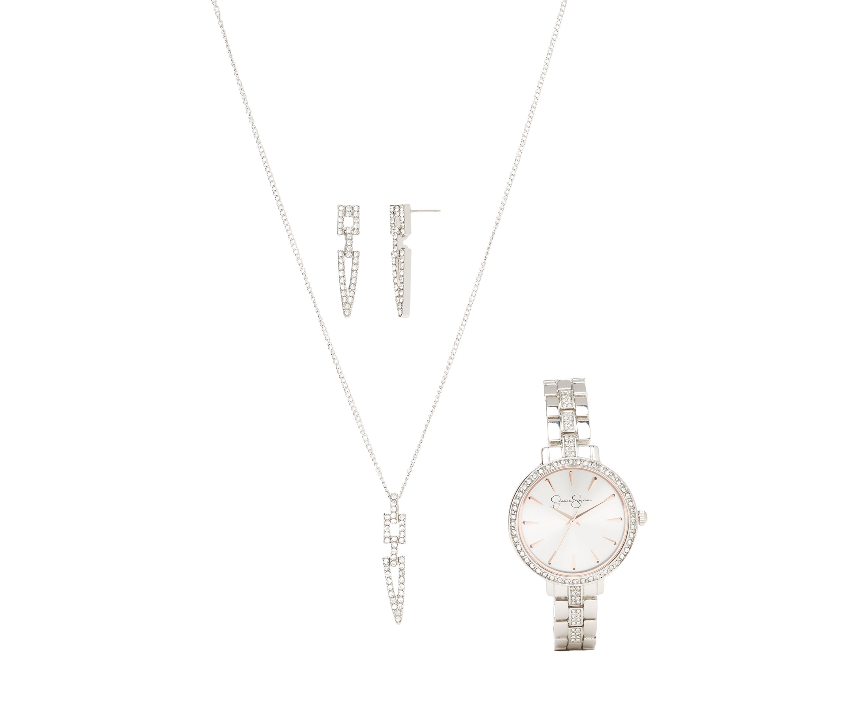 Watch, Earring, and Necklace Set 