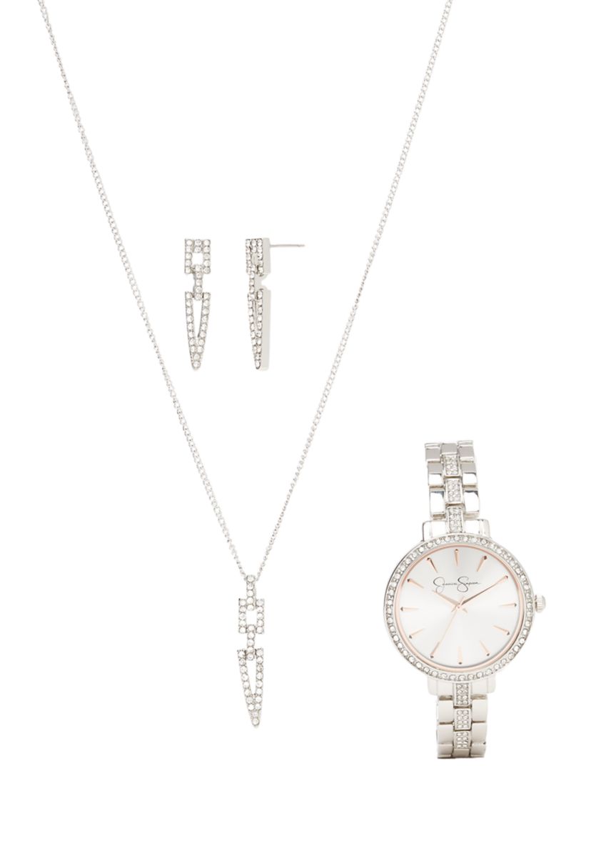 Watch, Earring, and Necklace Set 