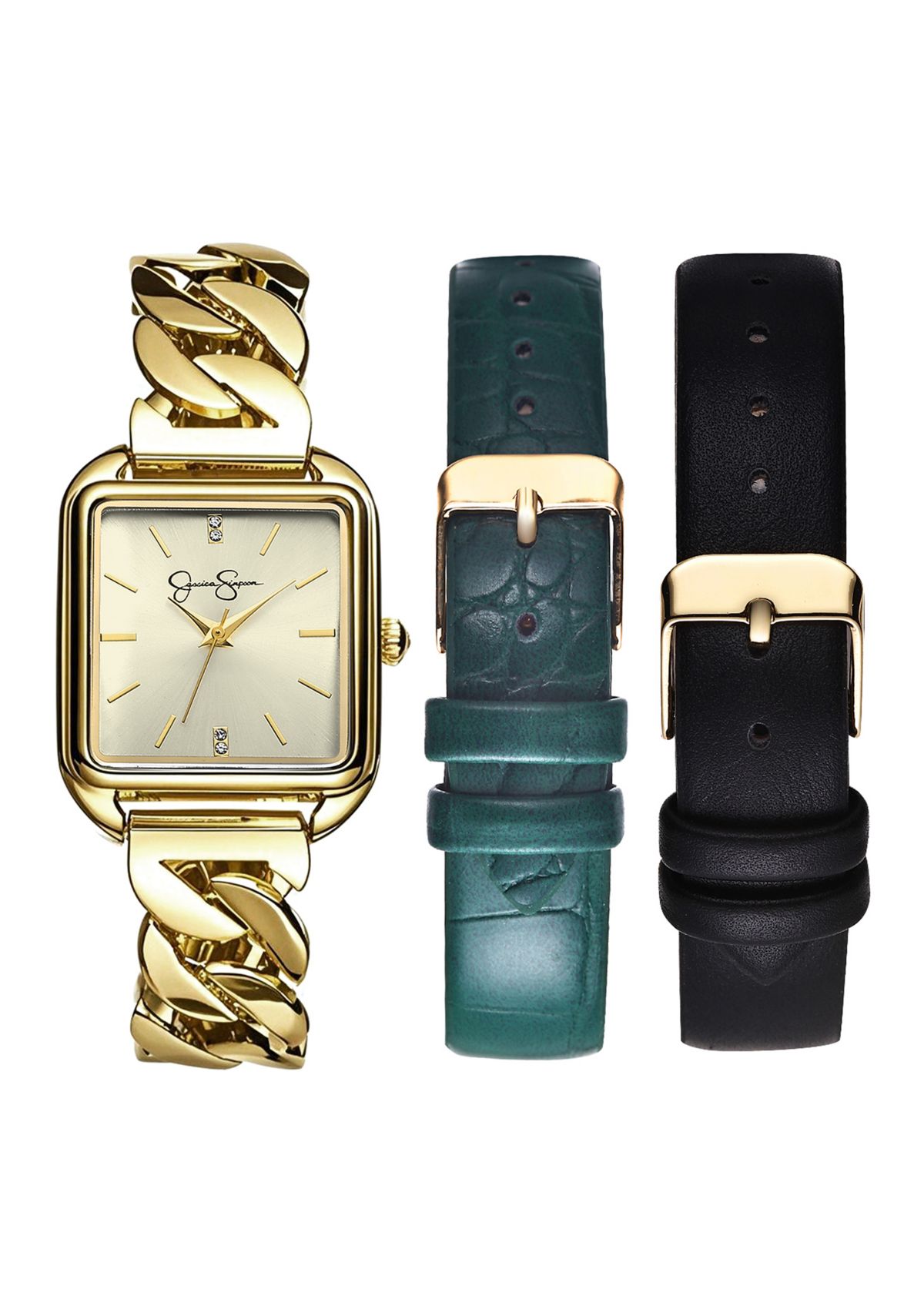 Gold Tone Watch Multi-Band Set