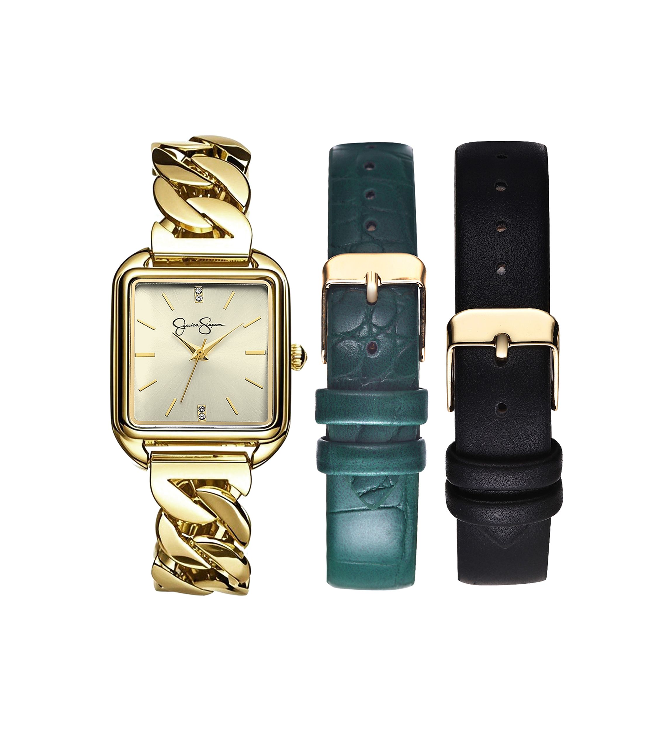 Gold Tone Watch Multi-Band Set