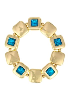 evie  emma Framed Square Stone Stretch Bracelet