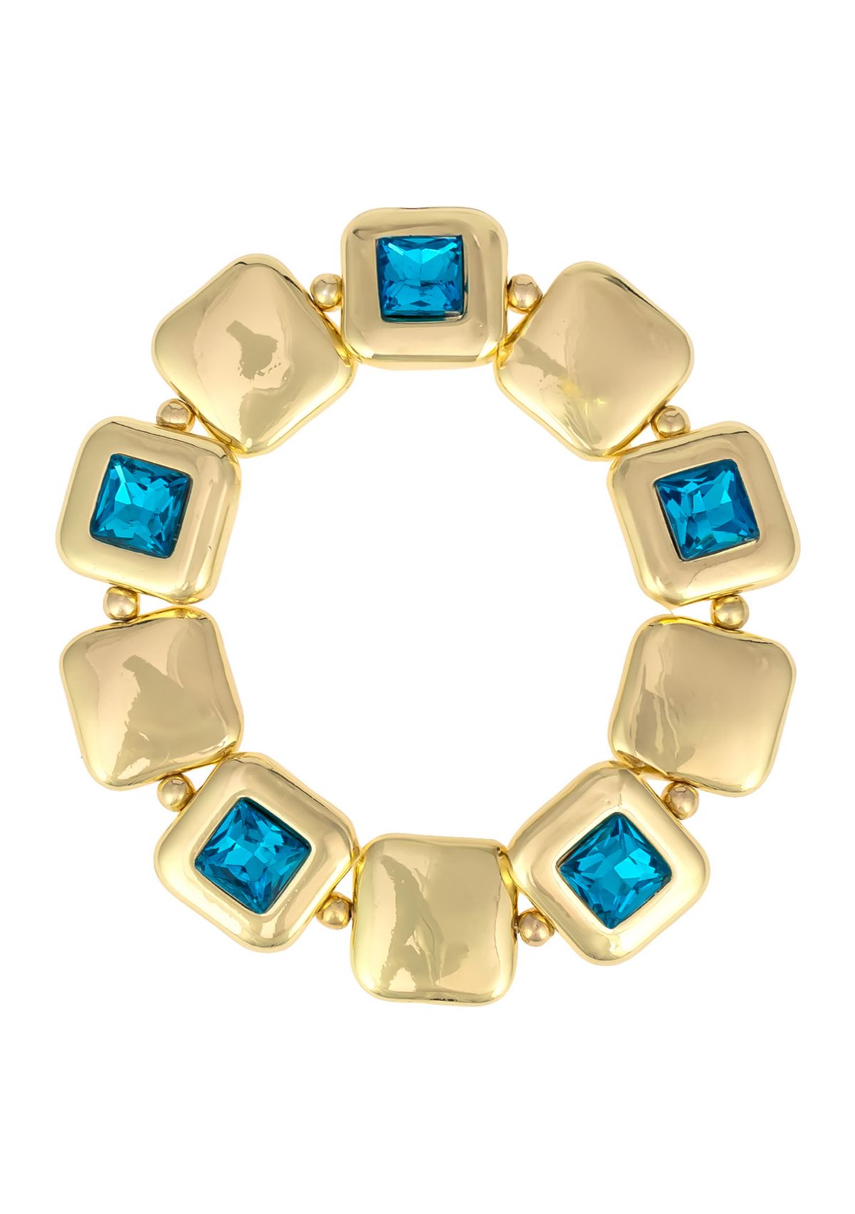 Framed Square Stone Stretch Bracelet