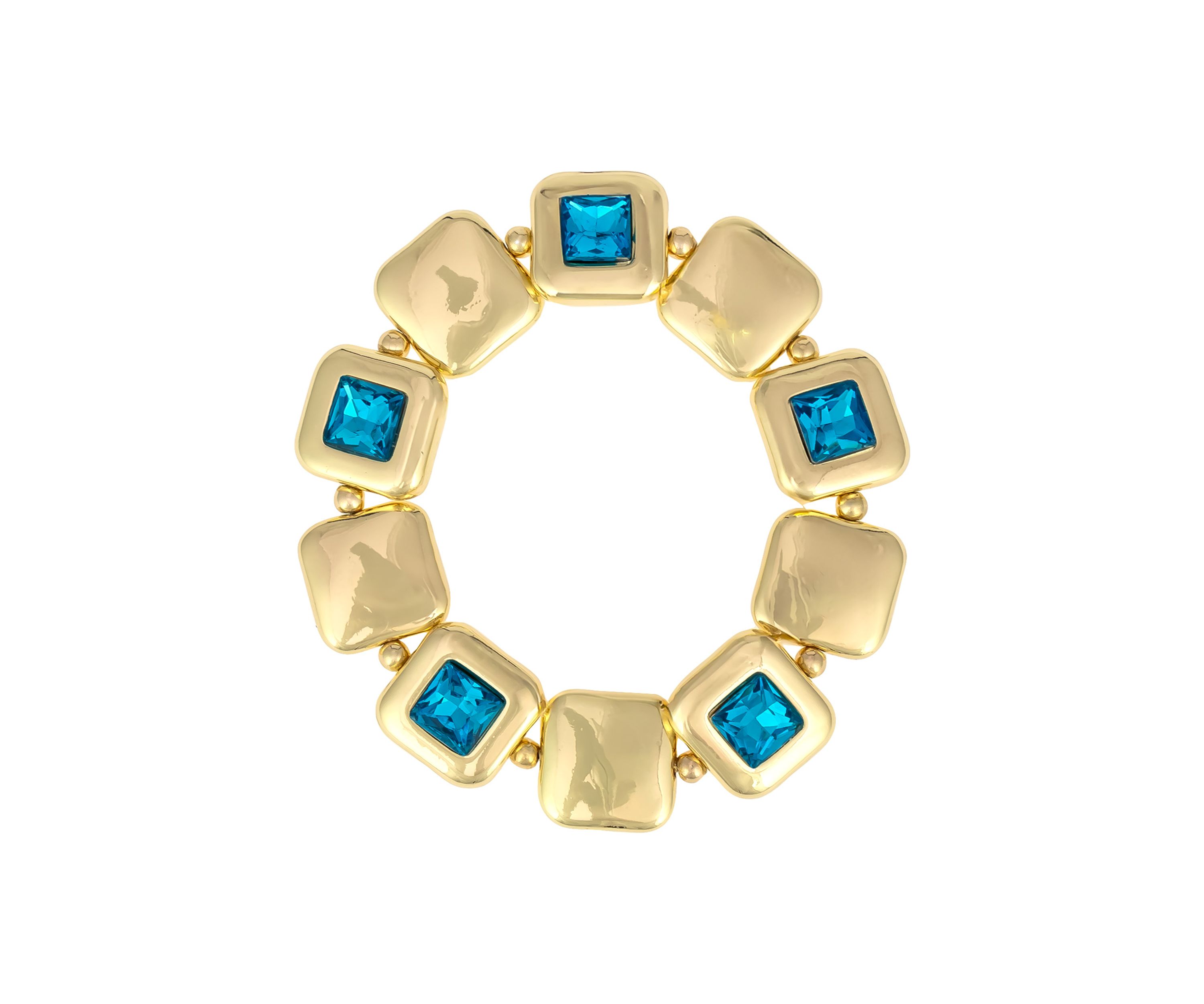 Framed Square Stone Stretch Bracelet