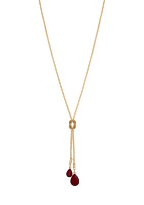 evie  emma Two Stone YNeck Necklace 20 in
