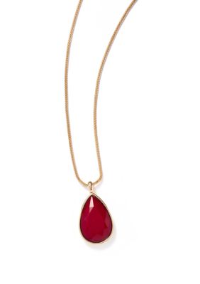 evie  emma Red Stone Pendant Necklace