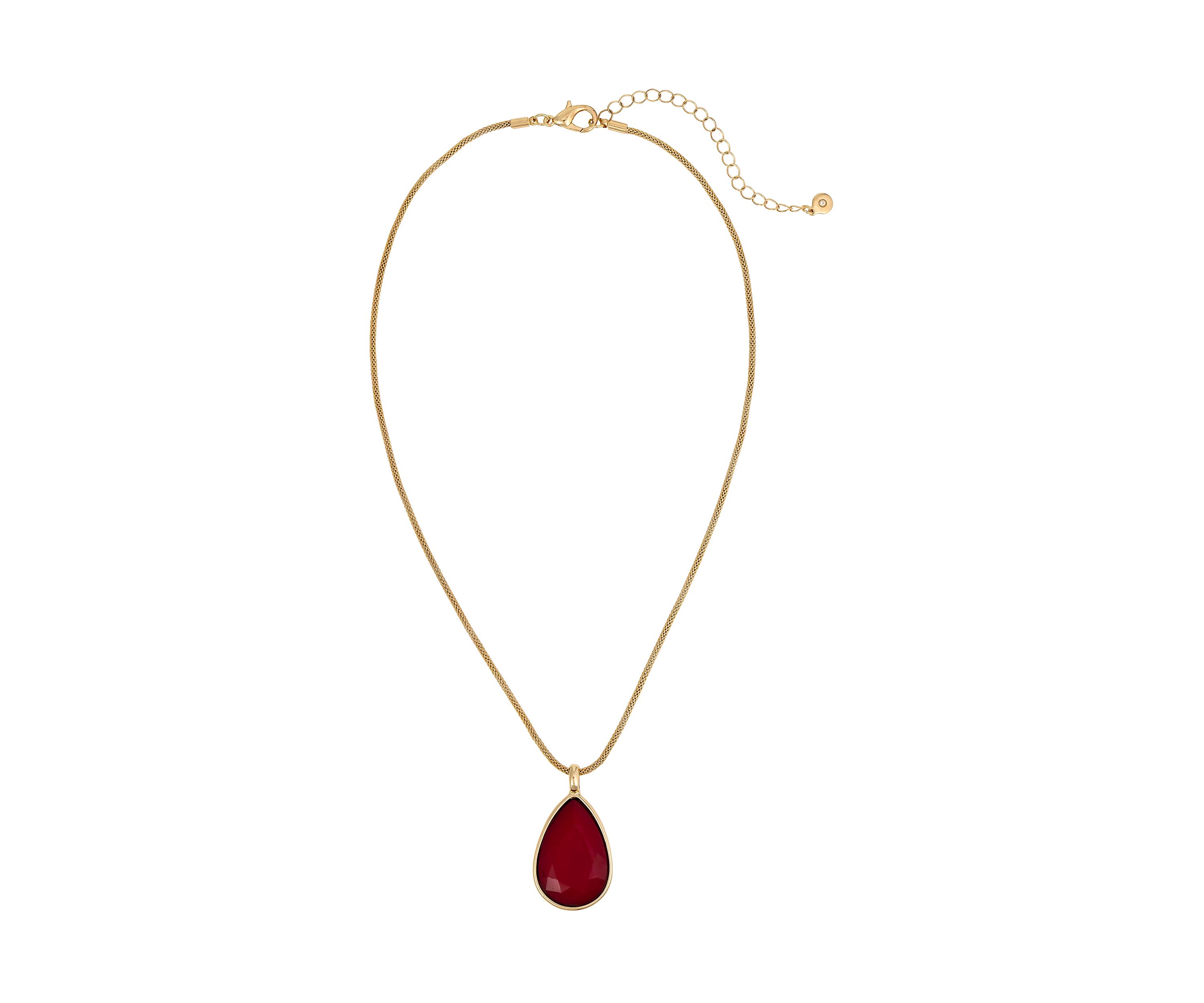 Red Stone Pendant Necklace
