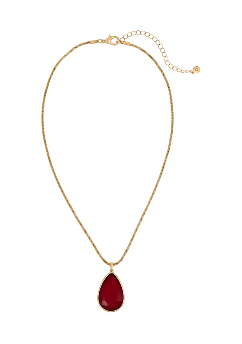 Red Stone Pendant Necklace