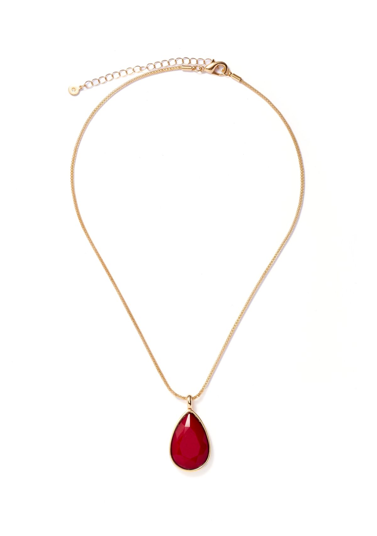 Red Stone Pendant Necklace