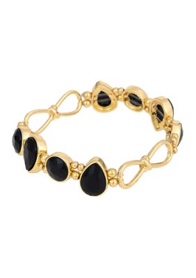 evie  emma Stone Gold Tone Stretch Bracelet
