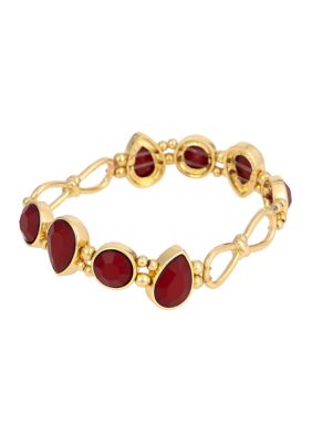 evie  emma Stone Gold Tone Stretch Bracelet 7 in