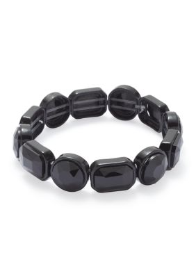 evie  emma Jet Stone Stretch Bracelet