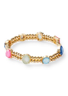 evie  emma Multi Color Stone Stretch Bracelet