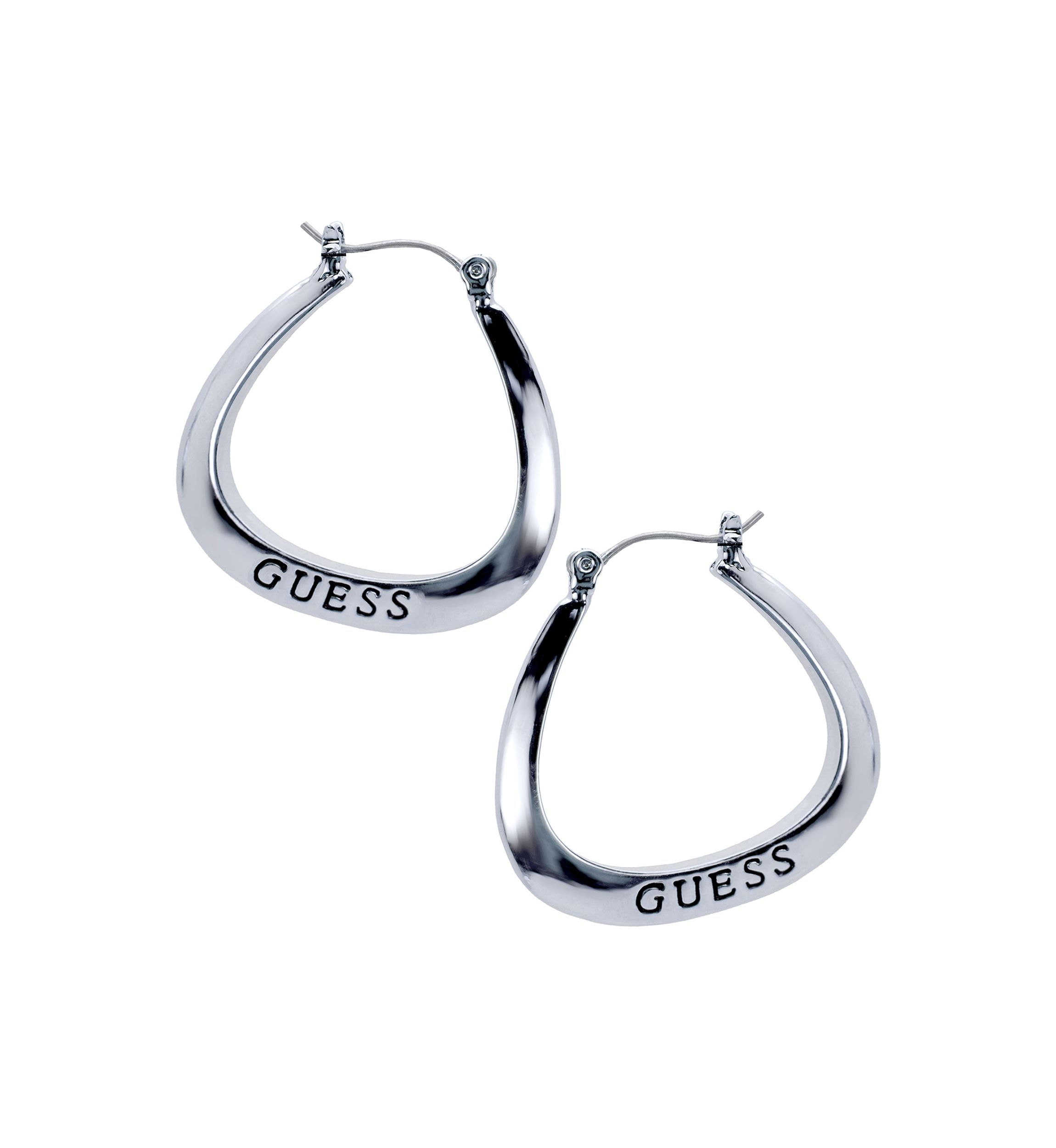 Silver-Tone Tube Hoop Earrings