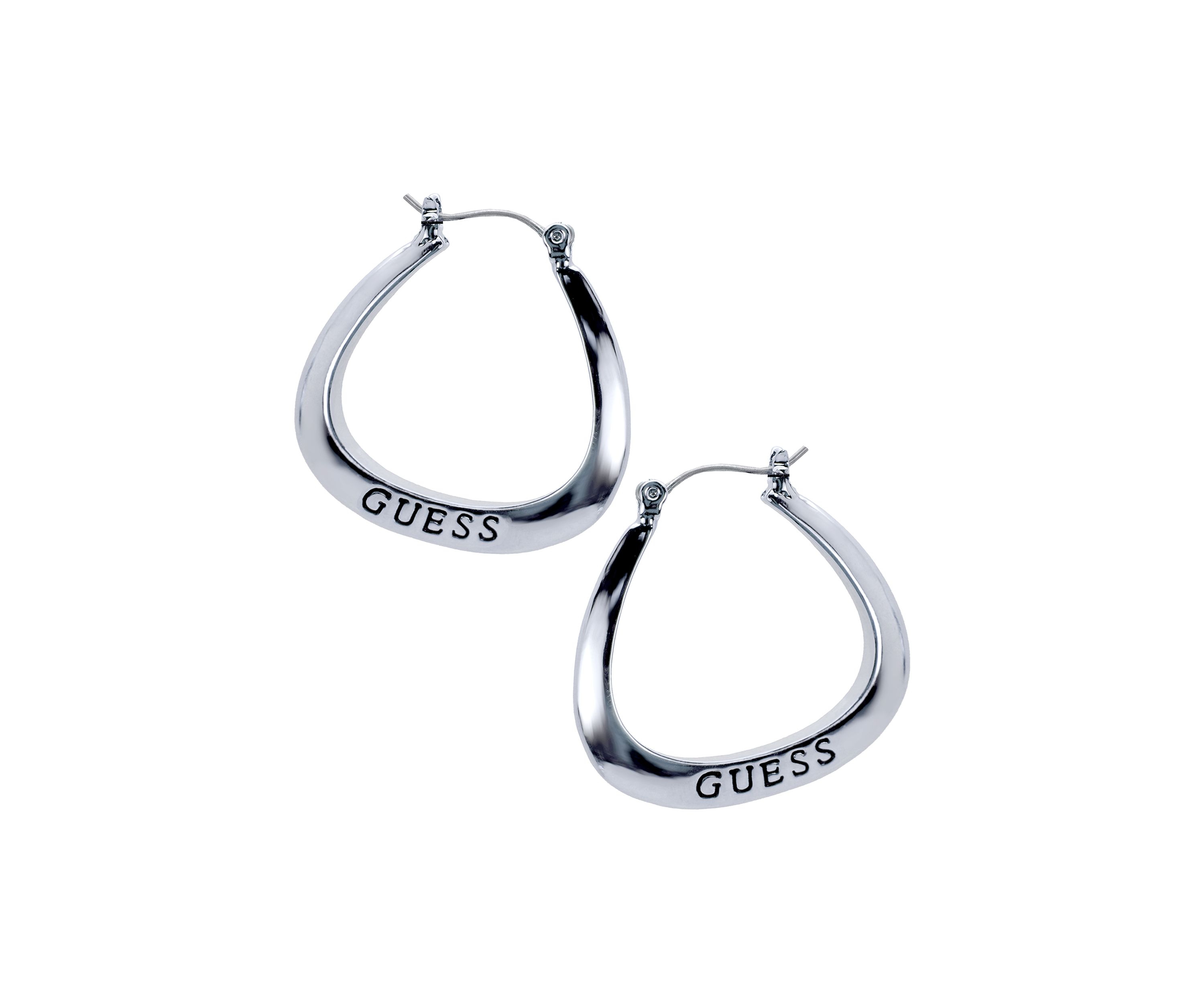 Silver-Tone Tube Hoop Earrings