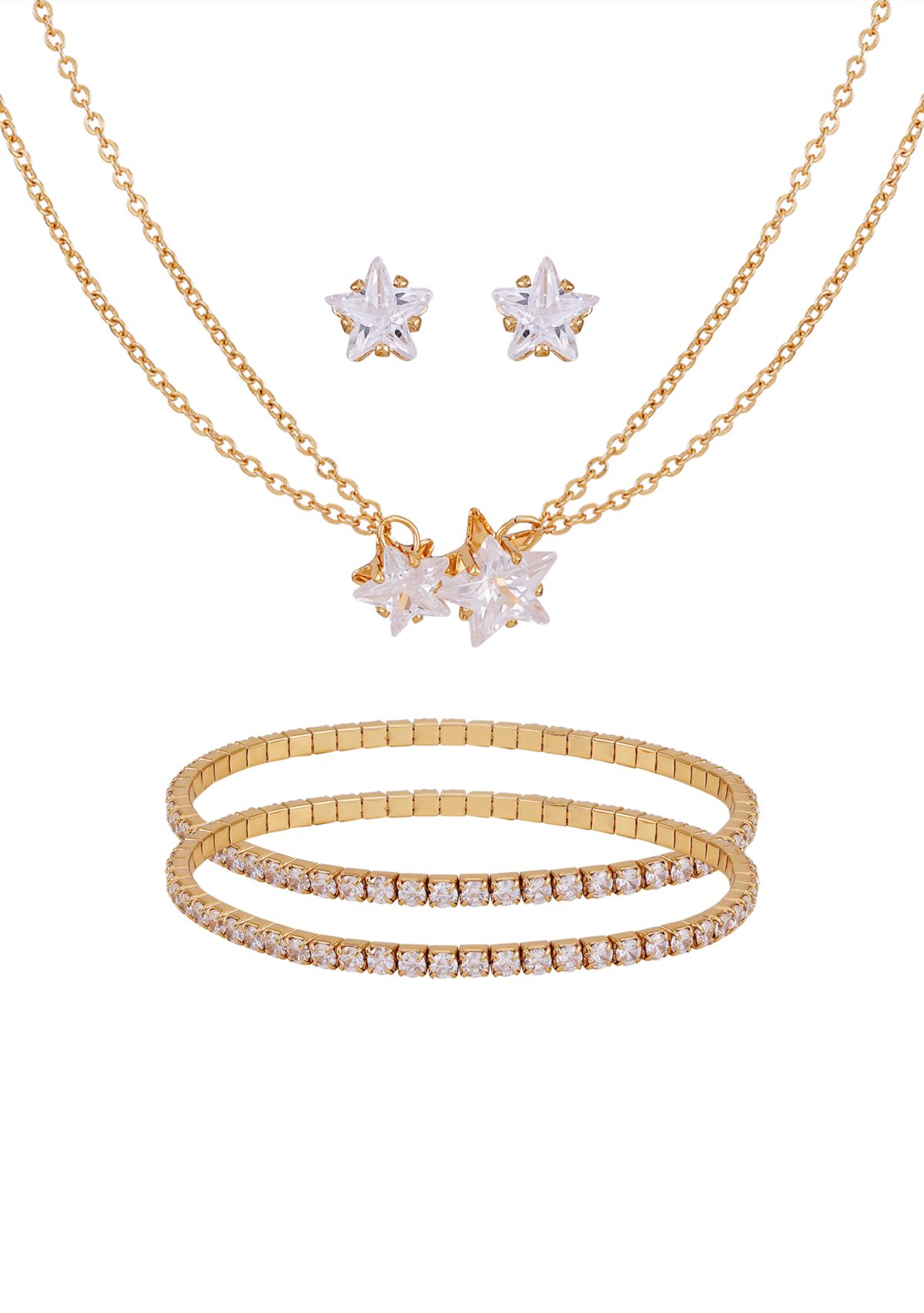 Genuine Cubic Zirconia Star Jewelry Set