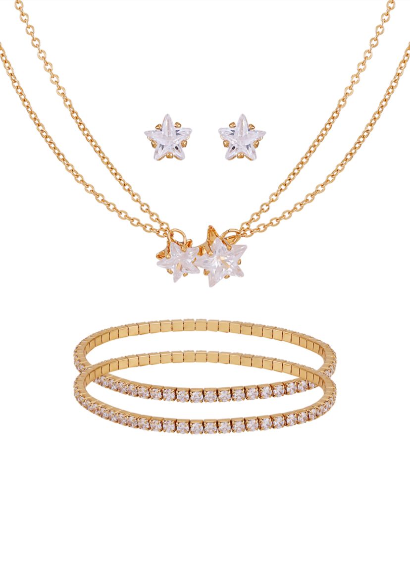 Genuine Cubic Zirconia Star Jewelry Set