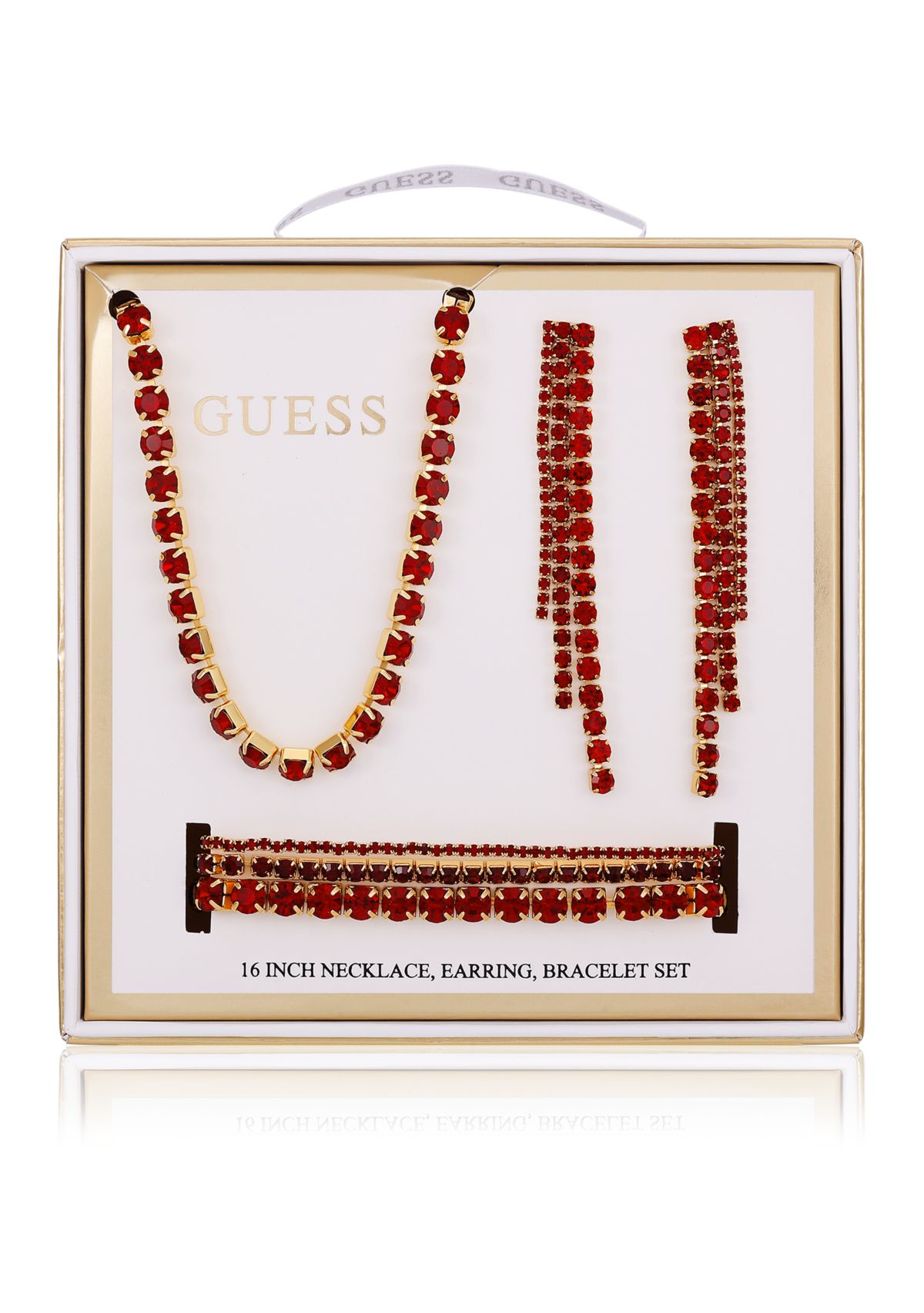 Crystal Necklace, Earring, & Bracelet Set