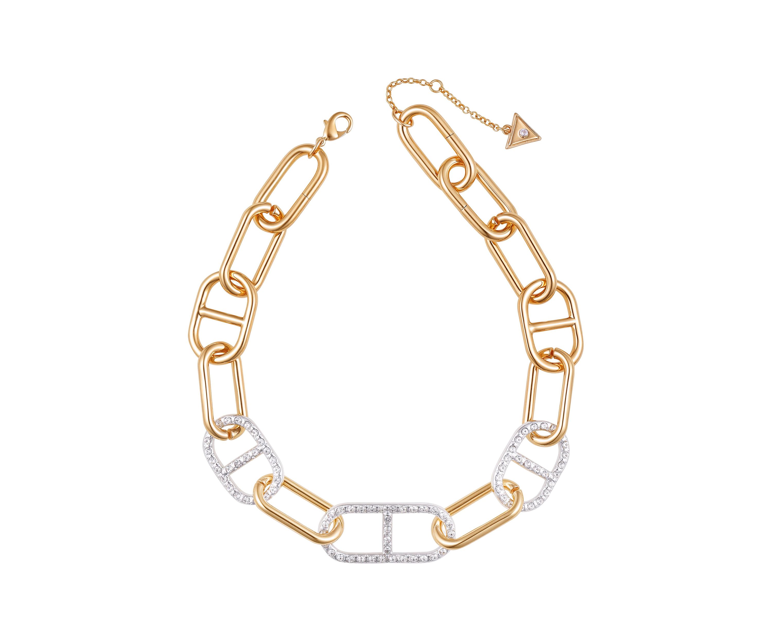 Two Tone Link Collar Necklace