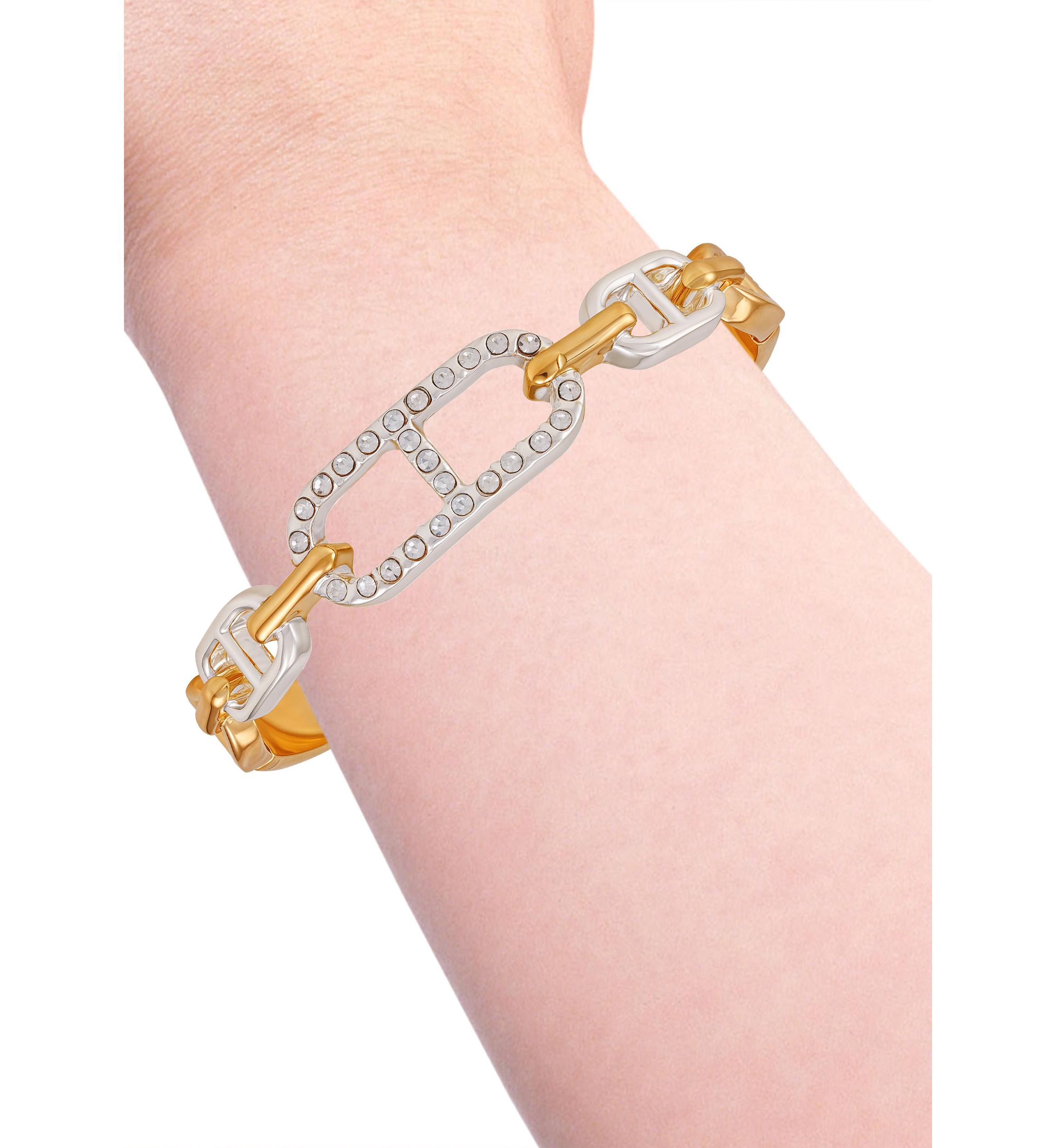 Two Tone Side Hinge Bracelet