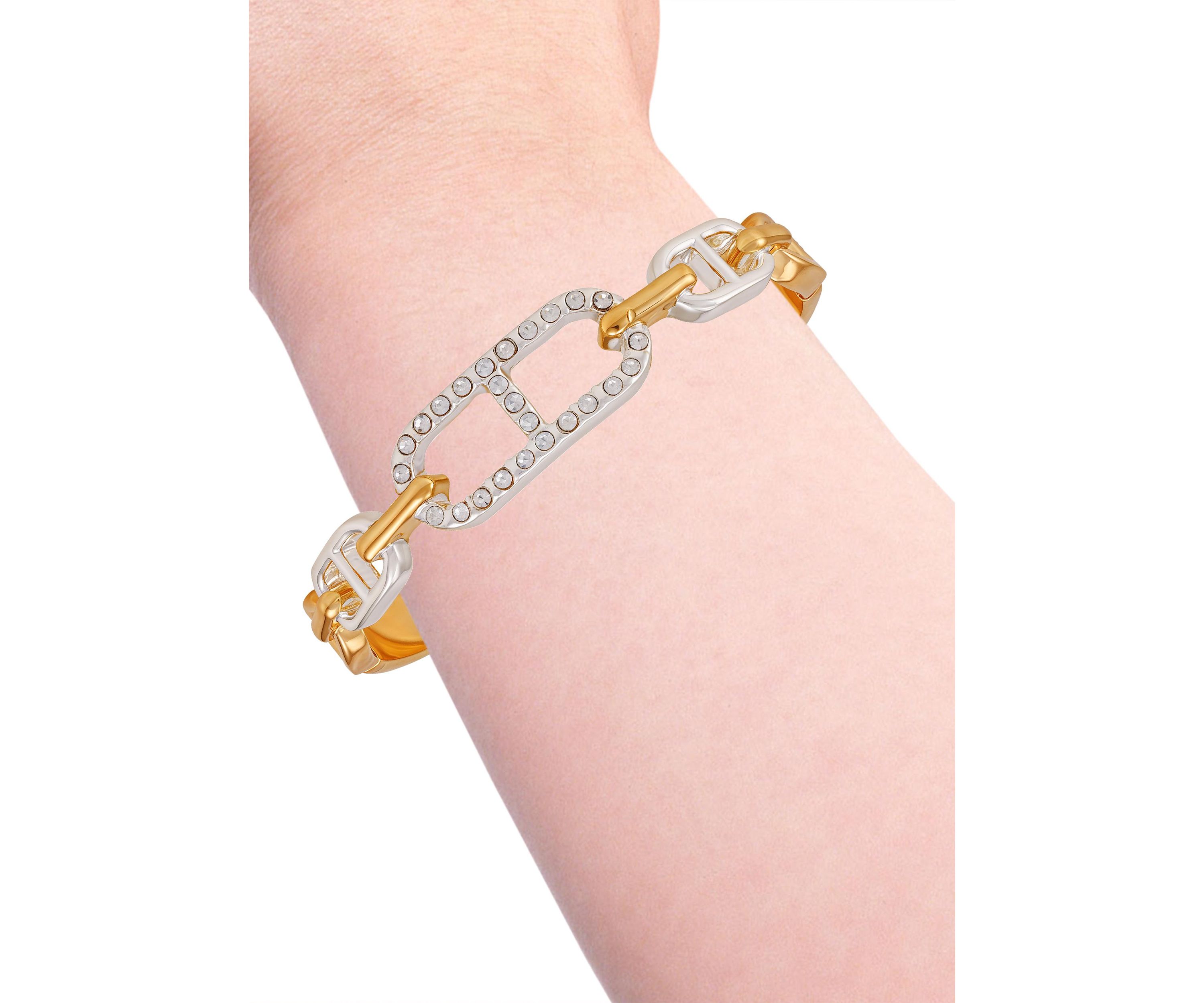 Two Tone Side Hinge Bracelet