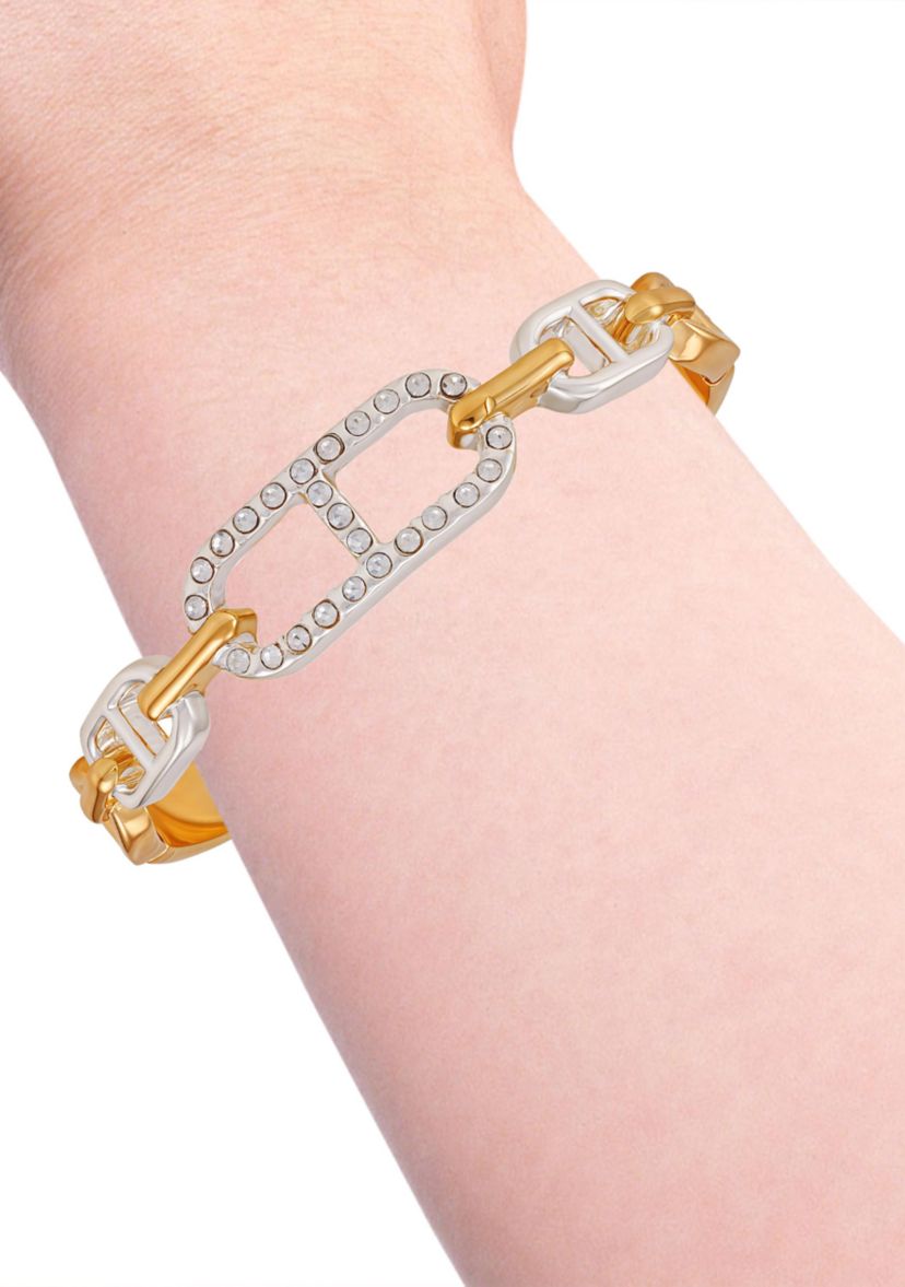 Two Tone Side Hinge Bracelet