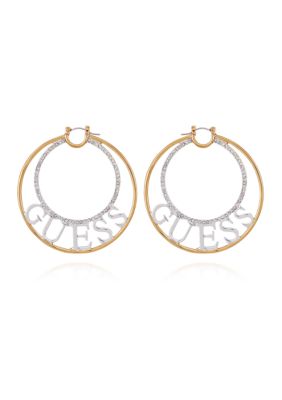 GUESS Double Hoop Earrings