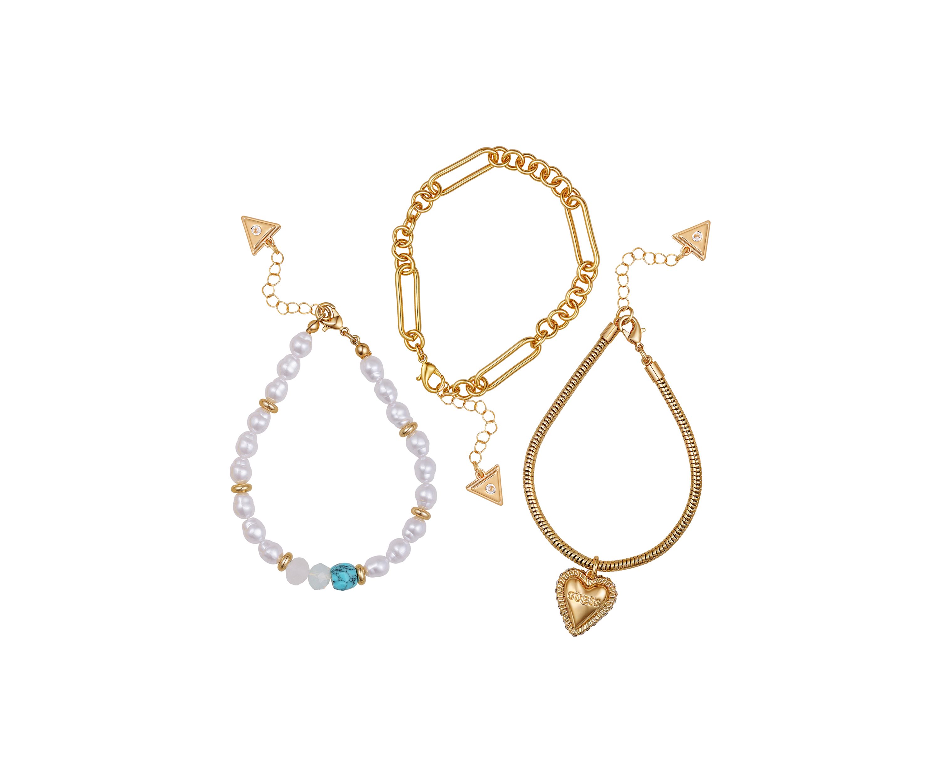 Gold Tone Trio Bracelet Set