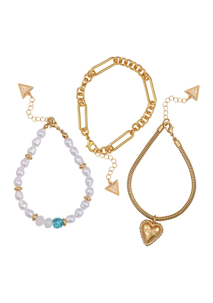 Gold Tone Trio Bracelet Set