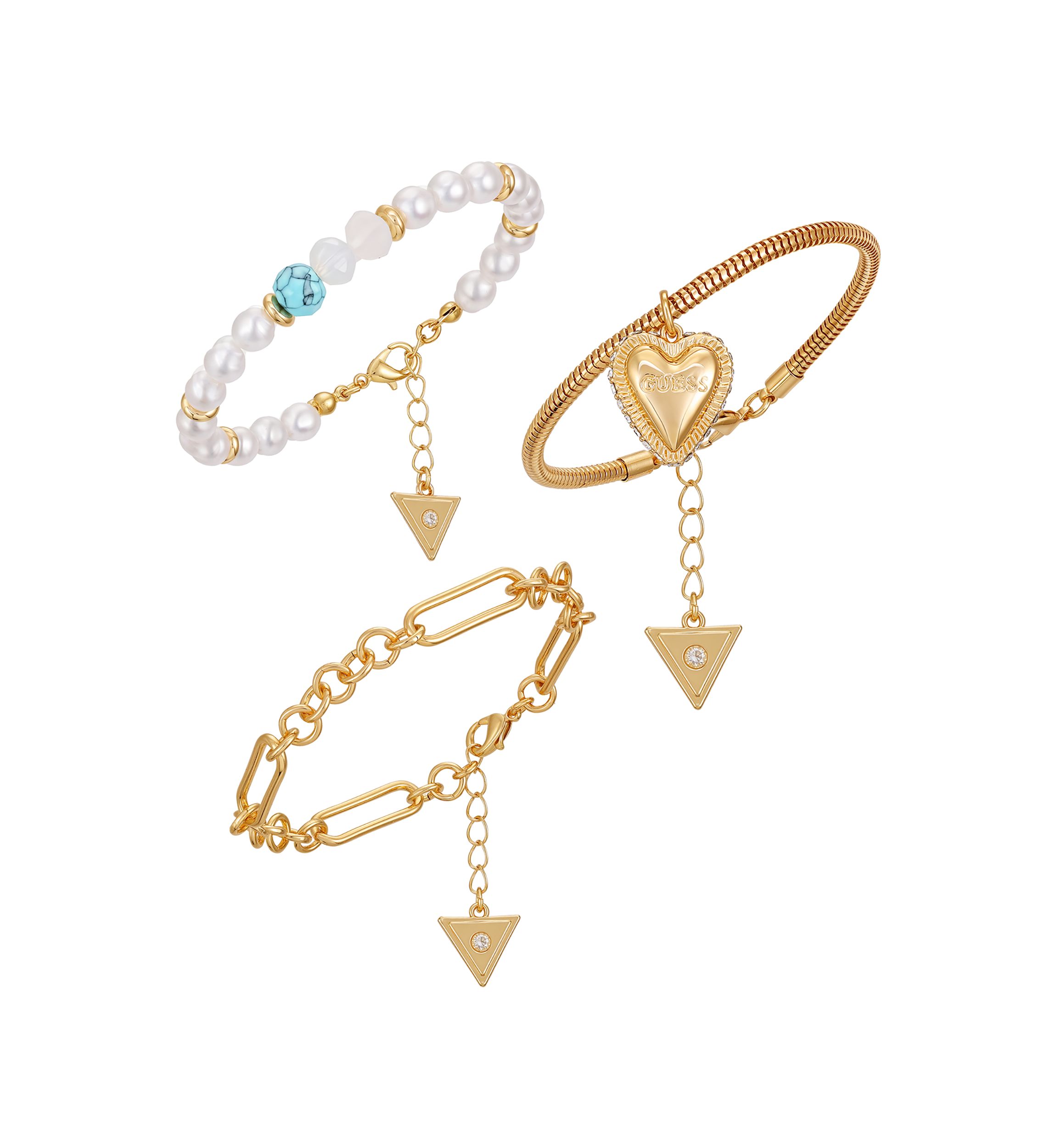 Gold Tone Trio Bracelet Set