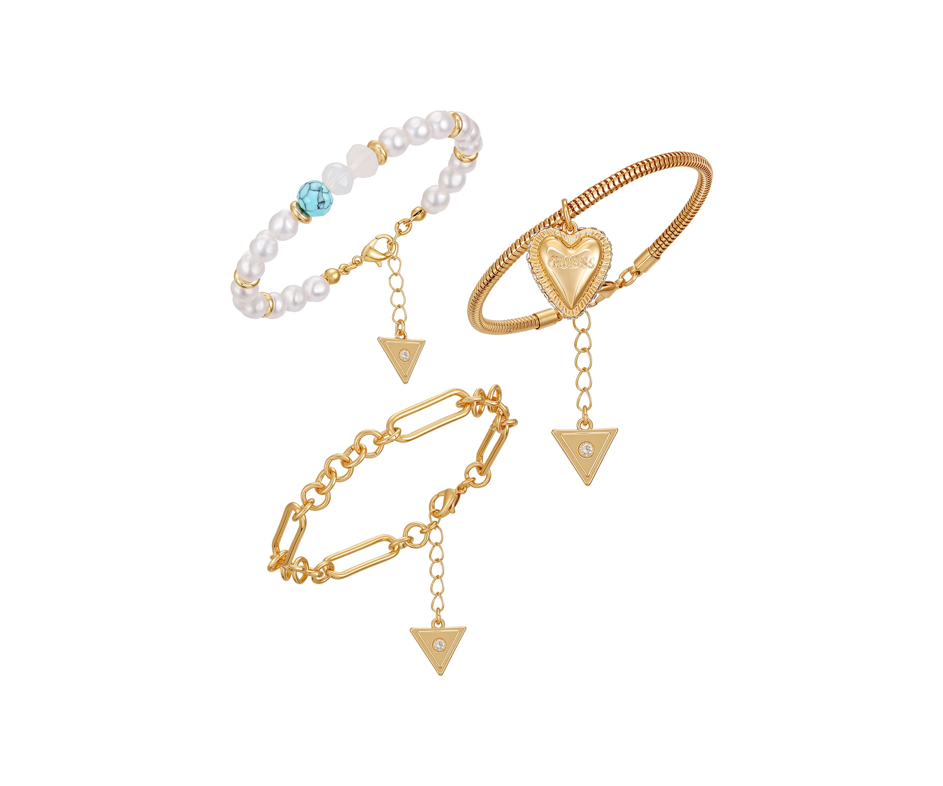 Gold Tone Trio Bracelet Set