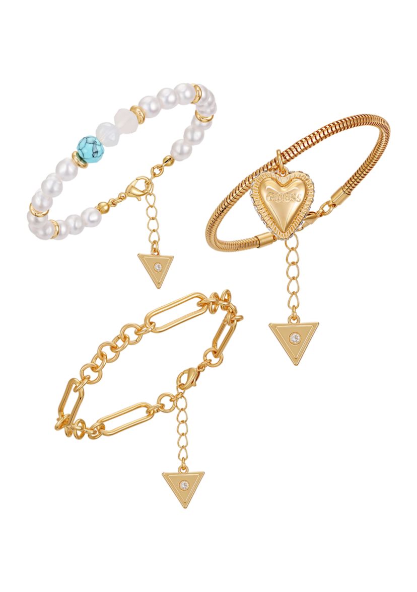 Gold Tone Trio Bracelet Set