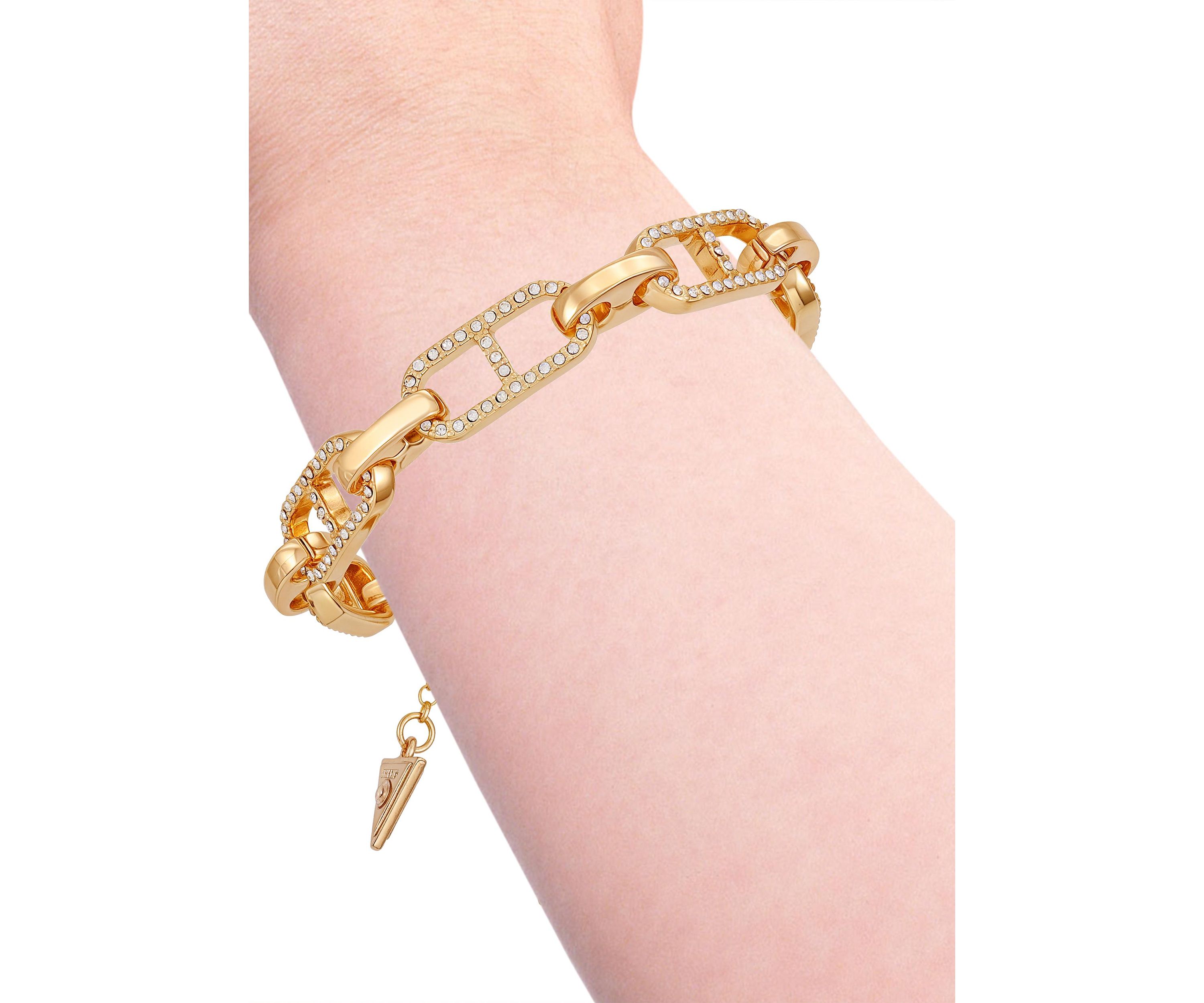 Gold Tone Line Bracelet