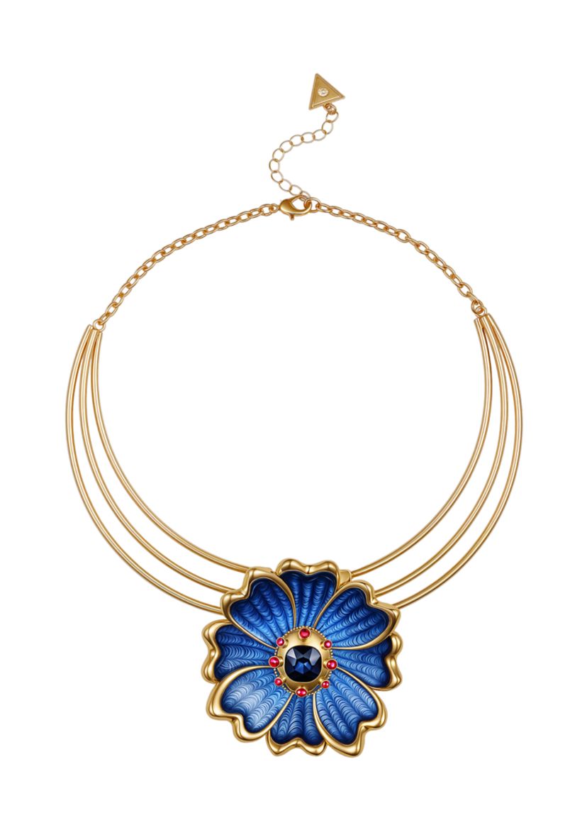 Gold-Tone Collar Pendant Necklace