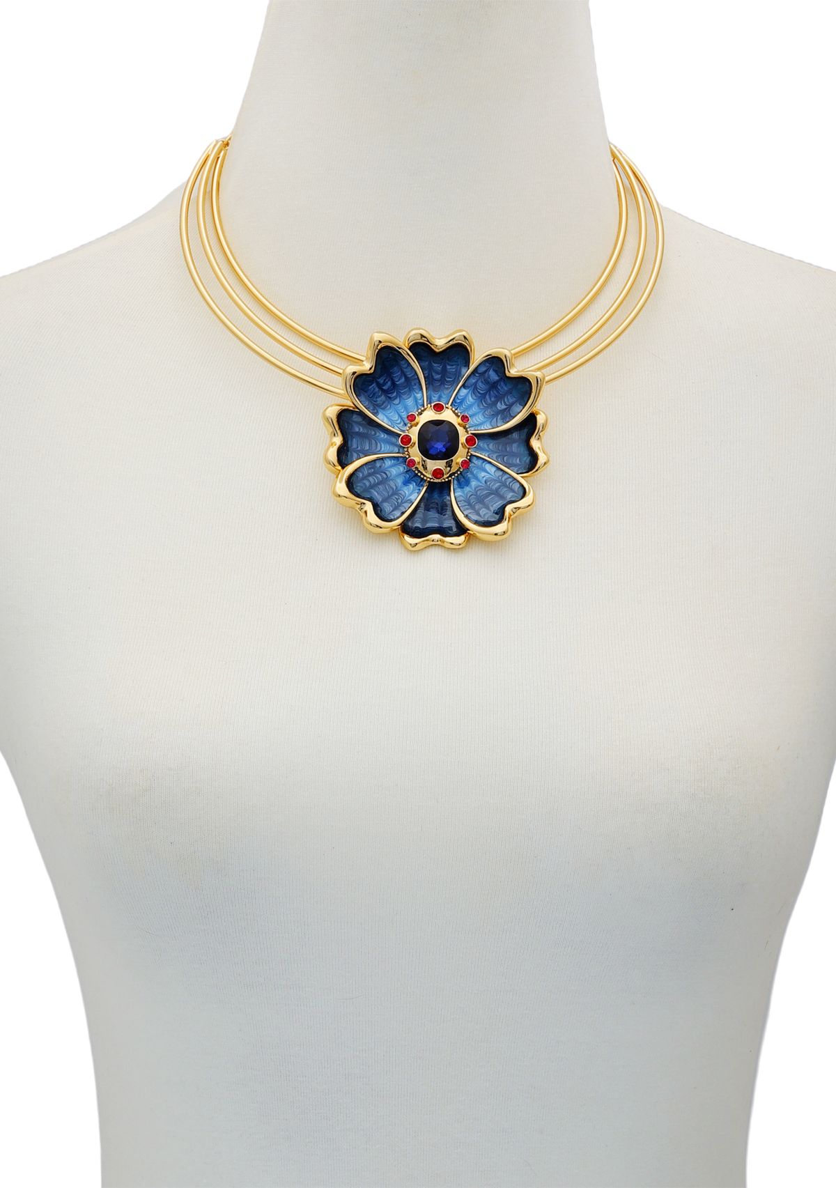 Gold-Tone Collar Pendant Necklace