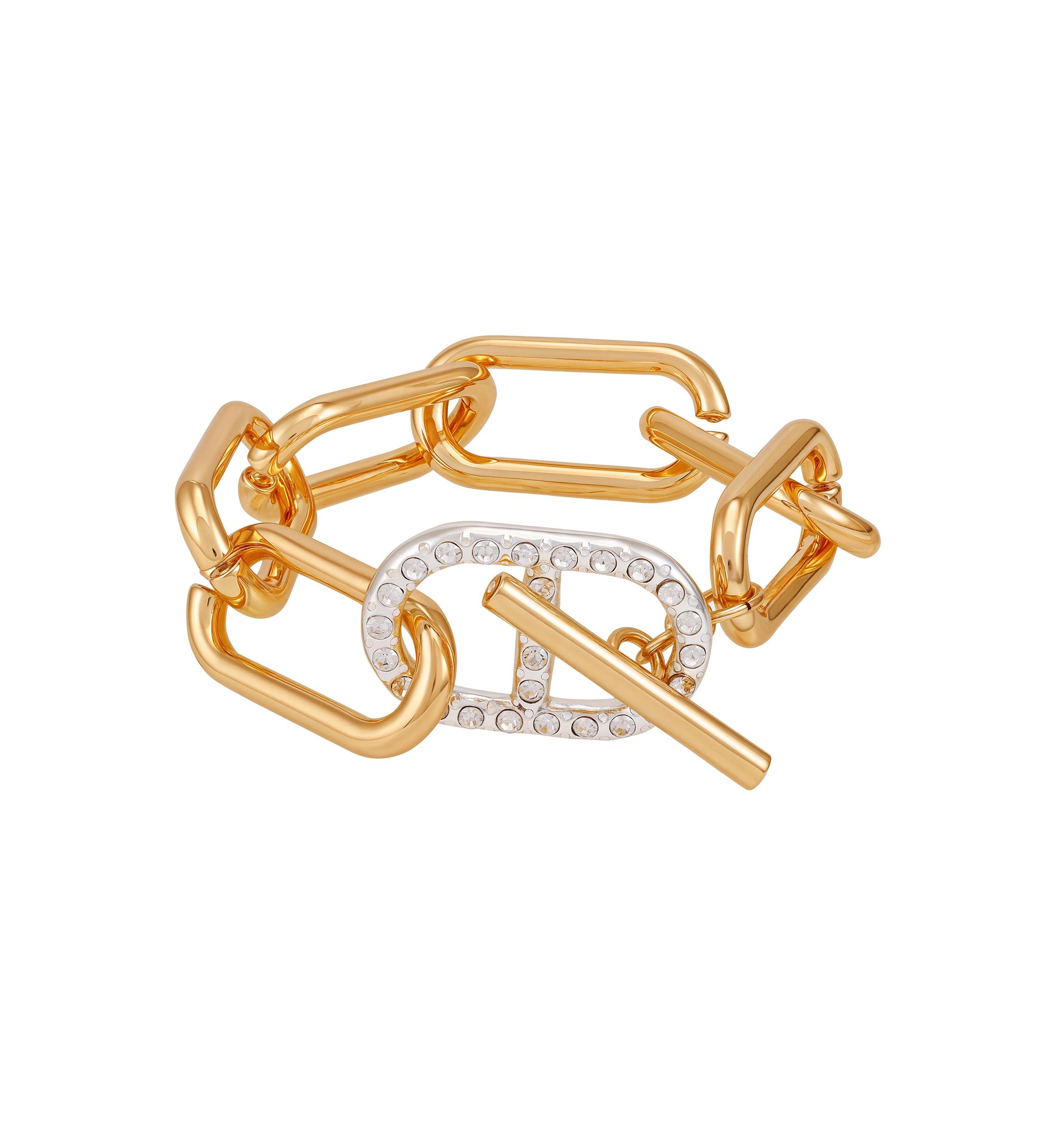 Two Tone Link Toggle Bracelet