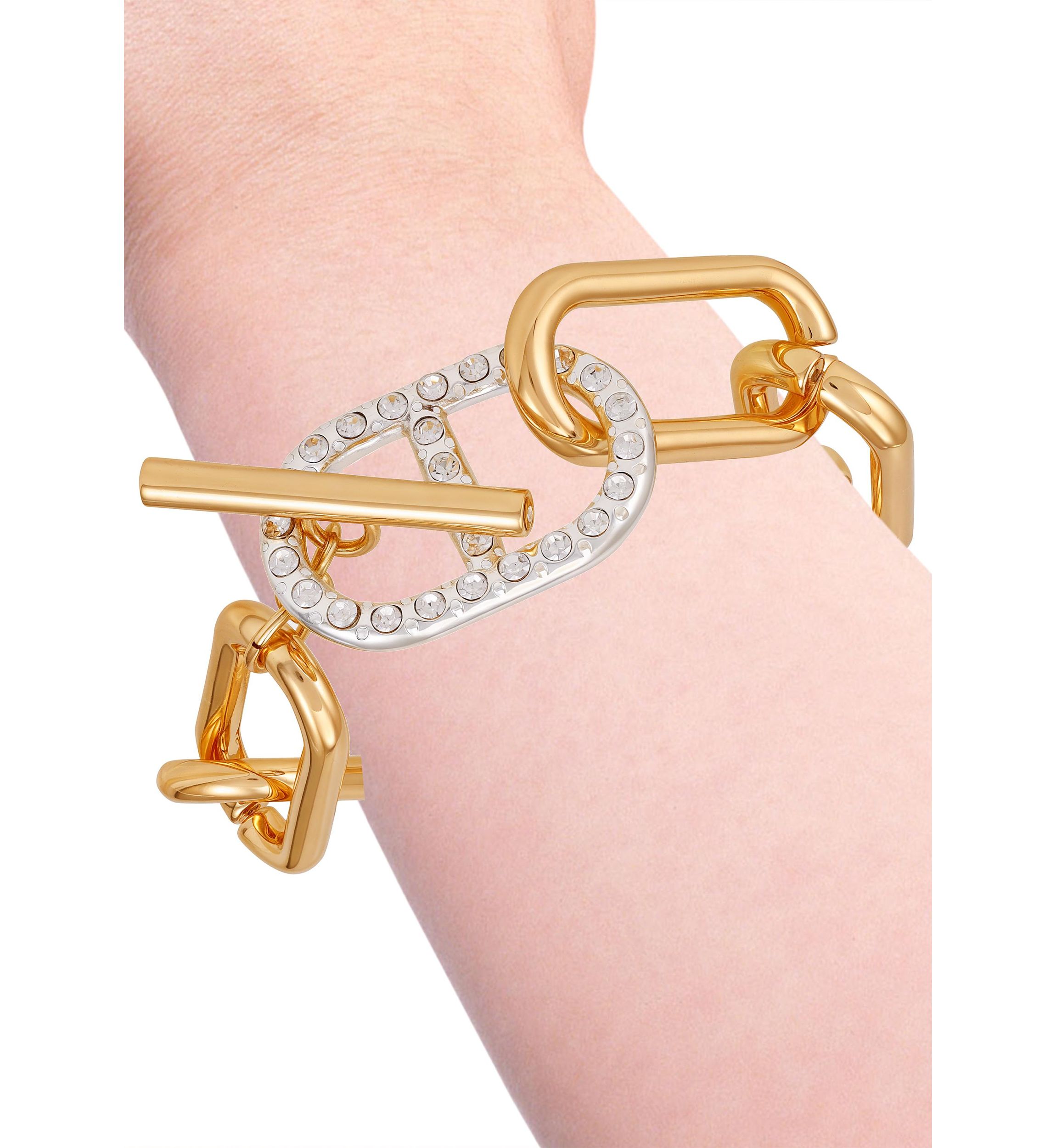 Two Tone Link Toggle Bracelet