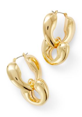 GUESS Intertwined Hoop Drop Earrings